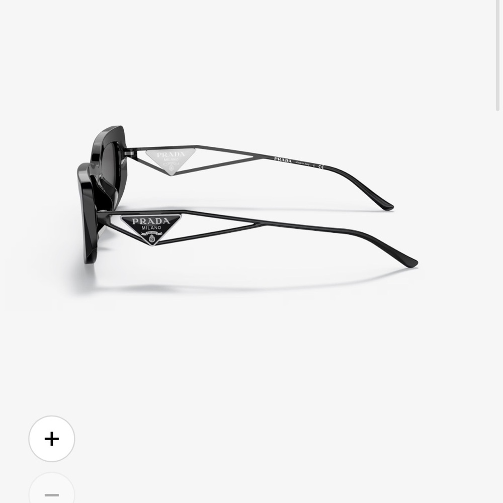 Prada Black Rectangular Sunglasses - Picture 3 of 4